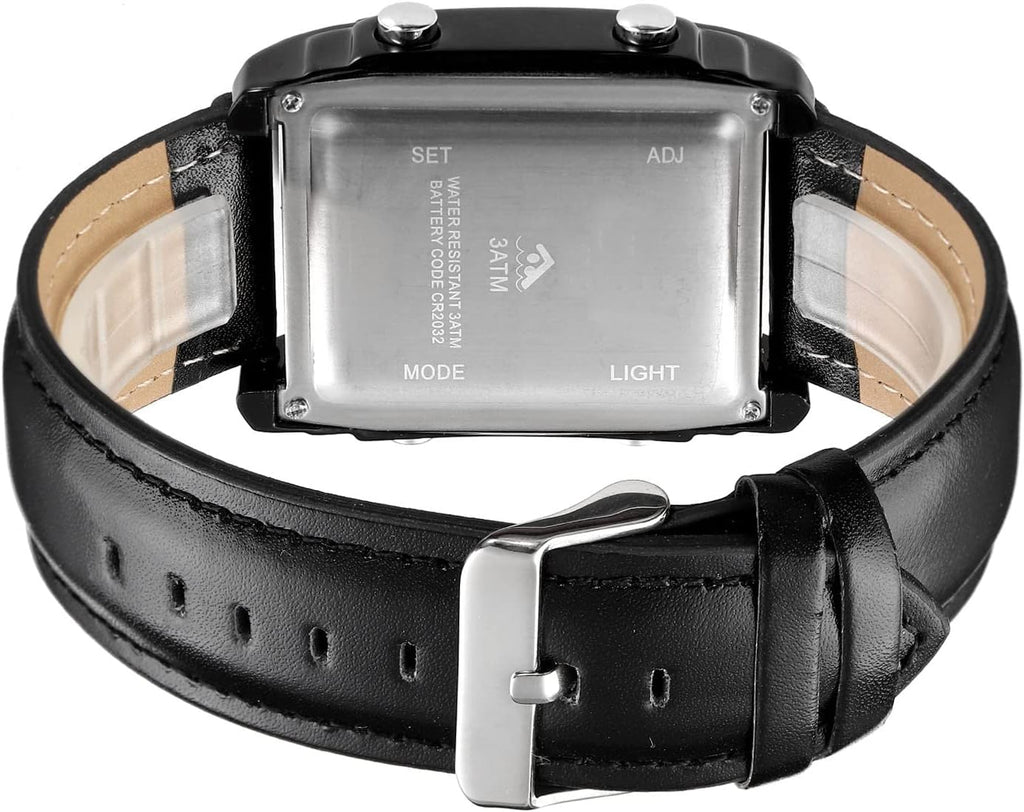 Original Skmei 1868 Watch – Digital & Analog Mens Wristwatch, Full Black Luxury