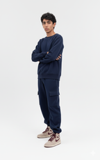 Men's Cotton Fleece Sweater - Classic Plain Design -Stay cozy and stylish