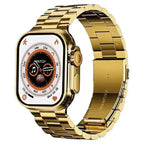Gold & Orange Smart Watch for Women/Men | Heart Rate Monitor & Fitness Tracker