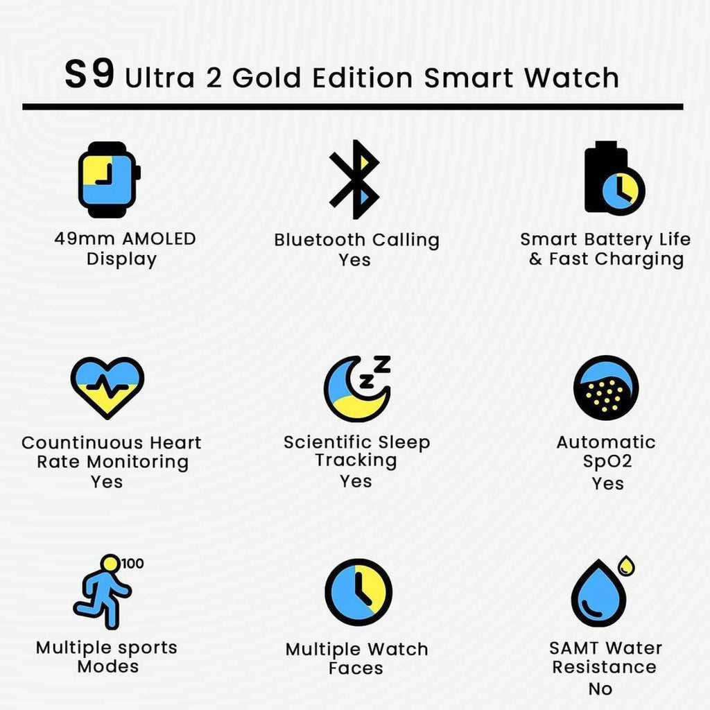 Gold & Orange Smart Watch for Women/Men | Heart Rate Monitor & Fitness Tracker