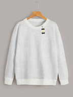 Women’s Stitched Plain Sweatshirt – Classic Comfort with Subtle Detailing