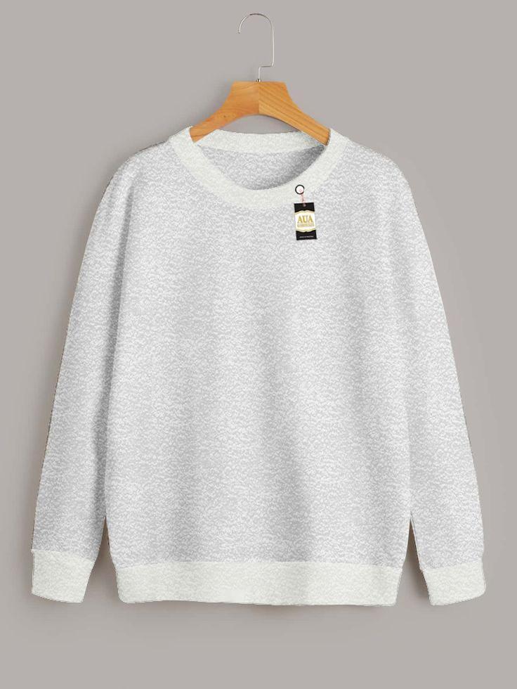 Women’s Stitched Plain Sweatshirt – Classic Comfort with Subtle Detailing