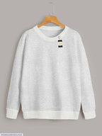 Women’s Stitched Plain Sweatshirt – Classic Comfort with Subtle Detailing