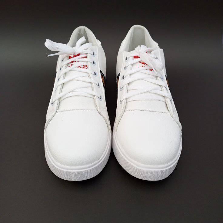 Men's Rexine Fancy Sneakers (GU-White)