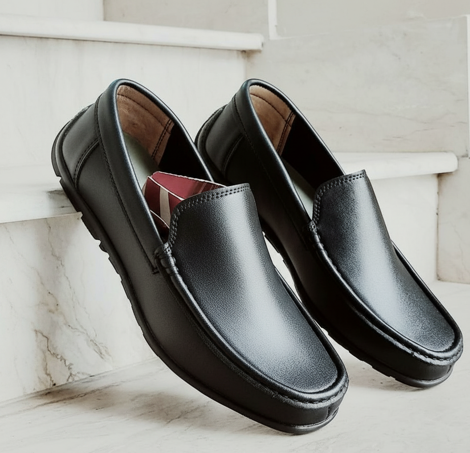 Men's Leather Formal Shoes SJ- Black