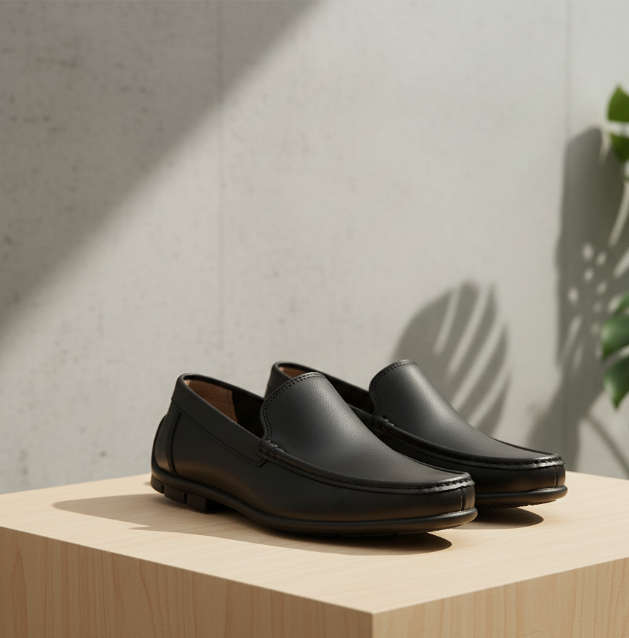 Men's Leather Formal Shoes SJ- Black