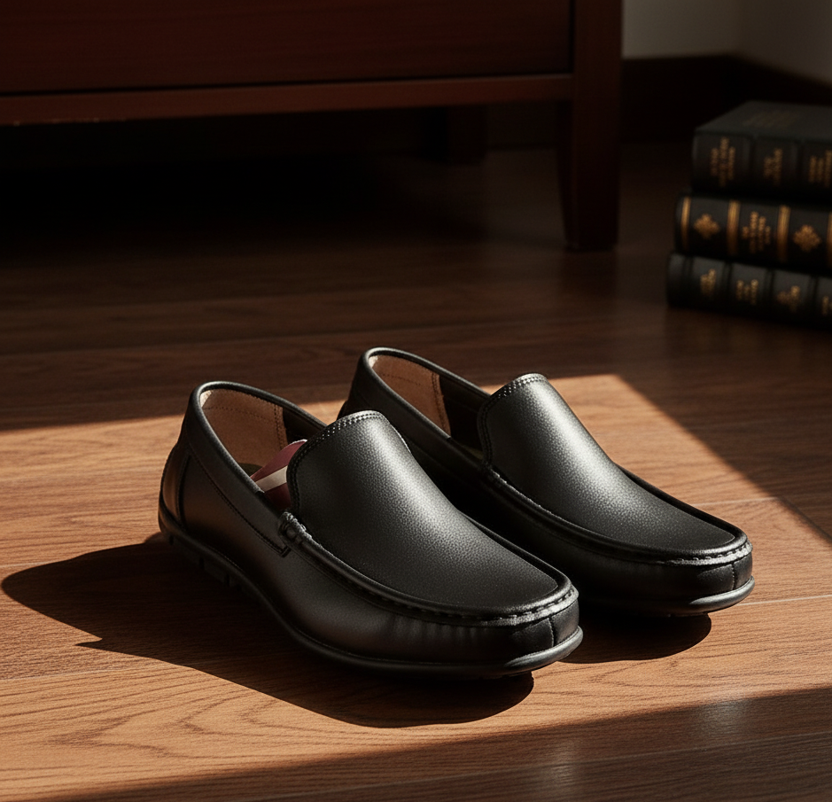 Men's Leather Formal Shoes SJ- Black