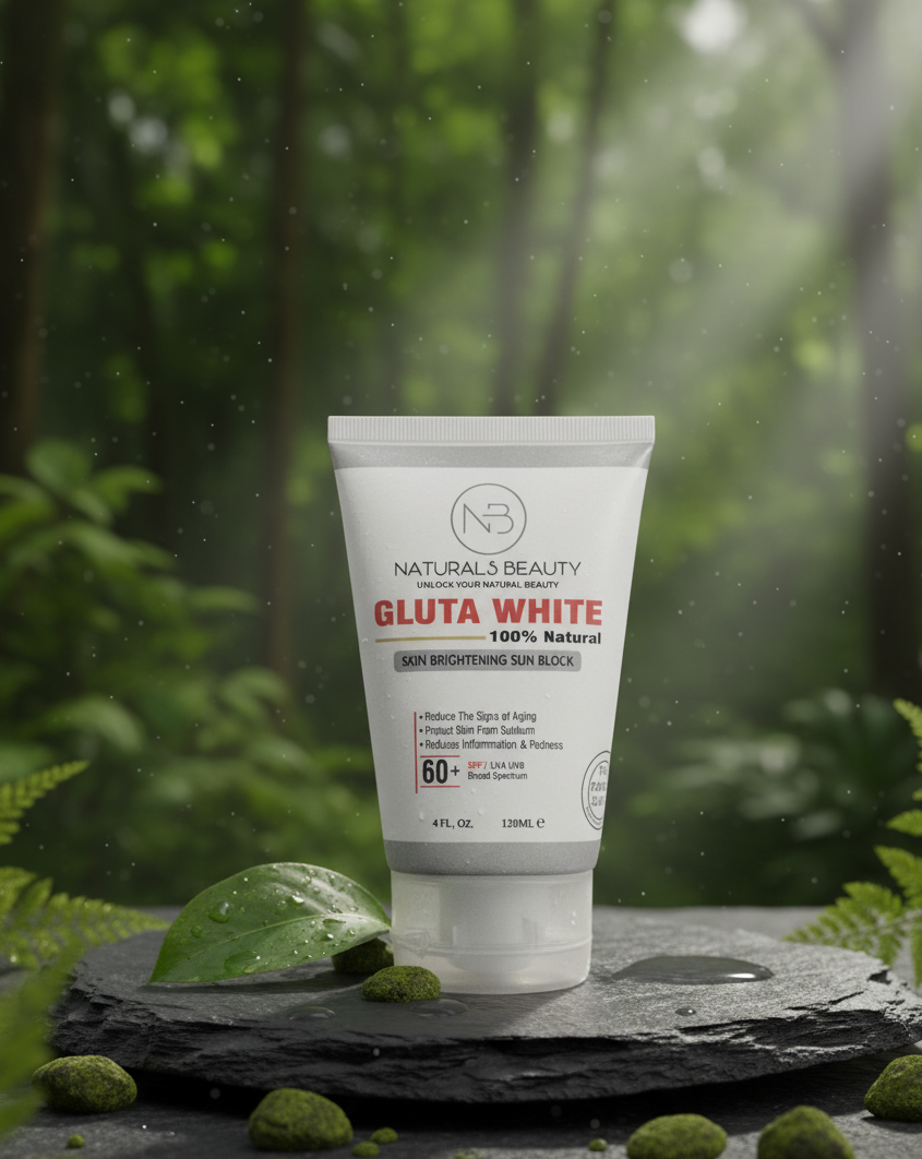 Naturals Beauty Gluta White Skin Brightning Sun Block Spf 60+ UAV&UVB 120 ML