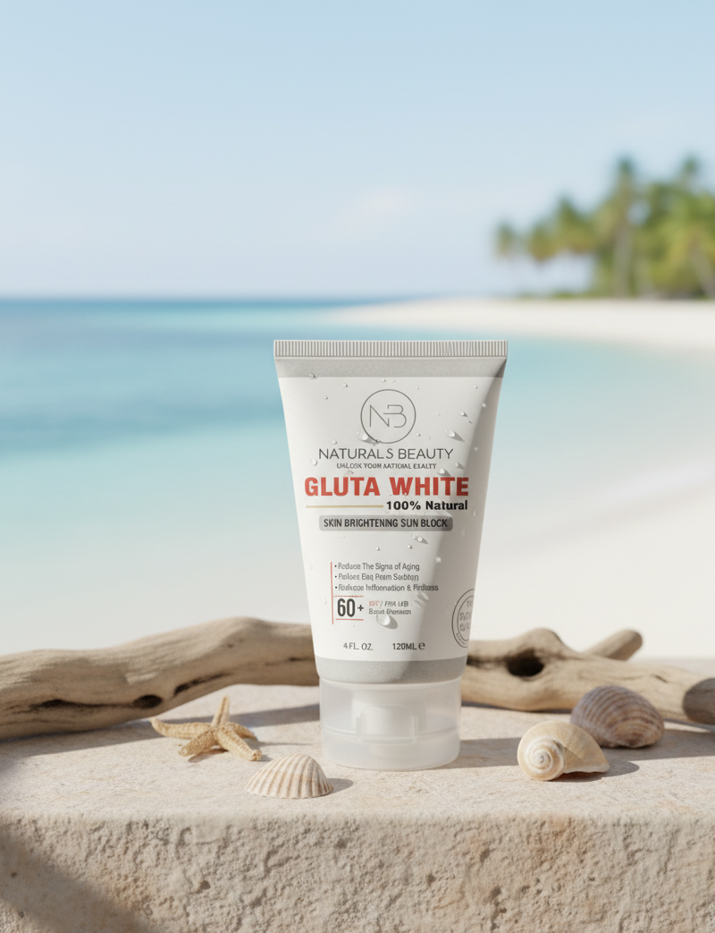Naturals Beauty Gluta White Skin Brightning Sun Block Spf 60+ UAV&UVB 120 ML