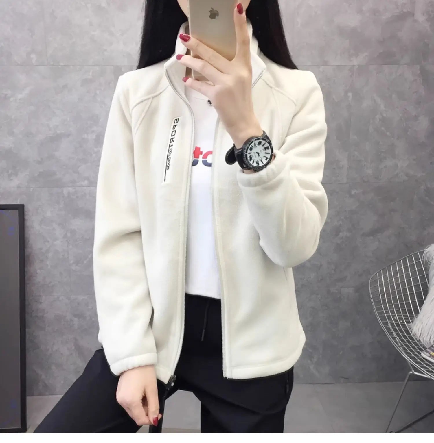 Women’s Plus-Size Fleece Jacket – Warm Winter/Spring Coat for Casual & Sportswear