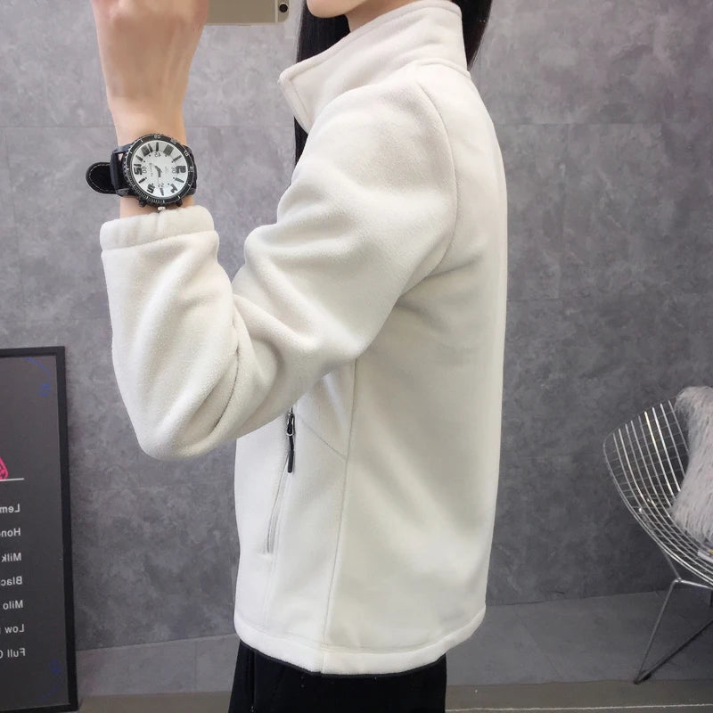 Women’s Plus-Size Fleece Jacket – Warm Winter/Spring Coat for Casual & Sportswear