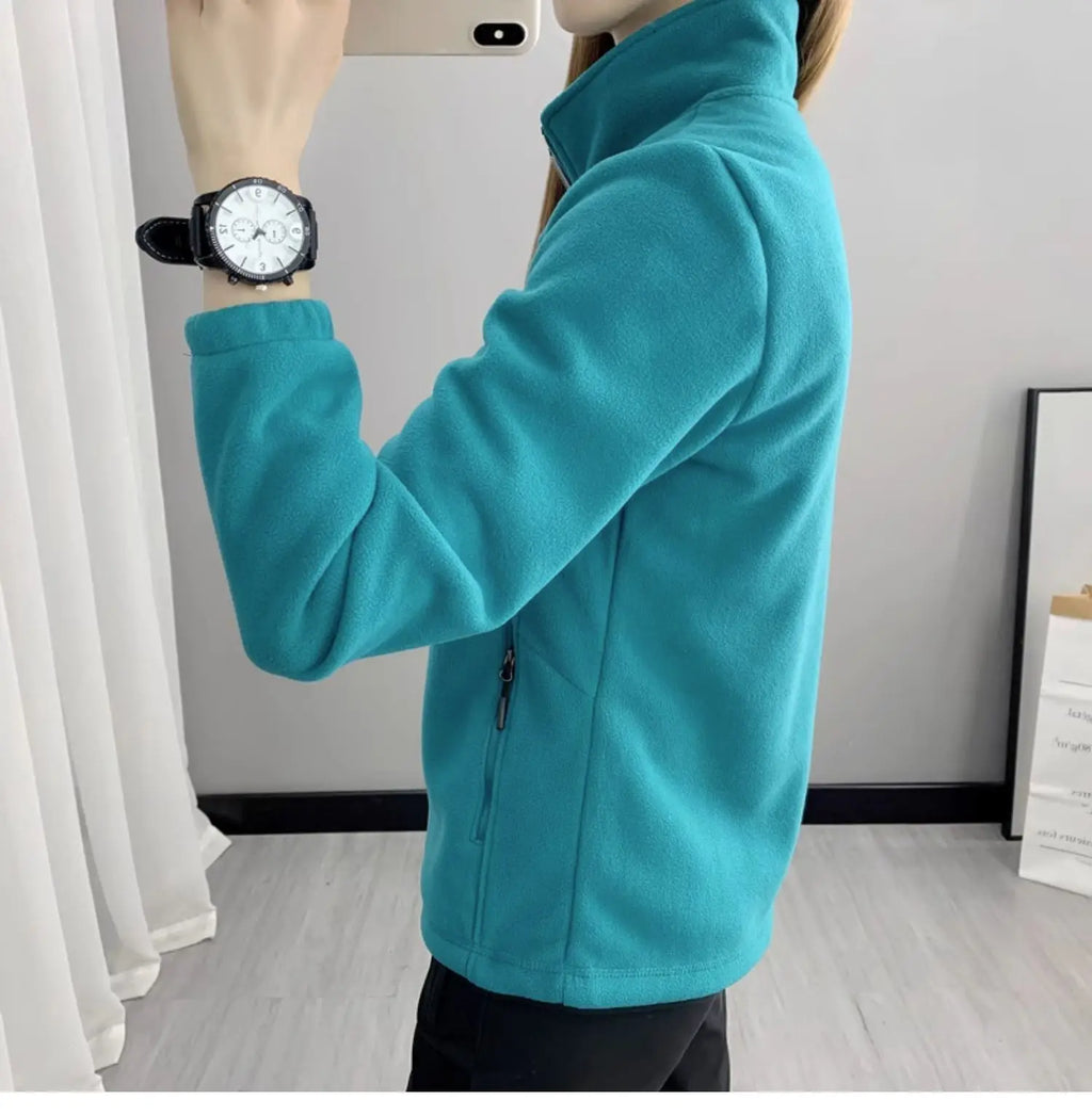 Women’s Plus-Size Fleece Jacket – Warm Winter/Spring Coat for Casual & Sportswear