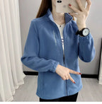 Women’s Plus-Size Fleece Jacket – Warm Winter/Spring Coat for Casual & Sportswear