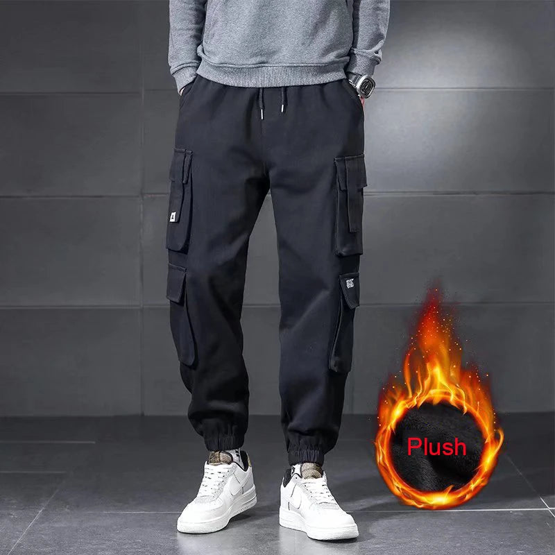 Winter Sportswear for Men: Lambswool Waterproof Cargo Pants, Warm & Casual