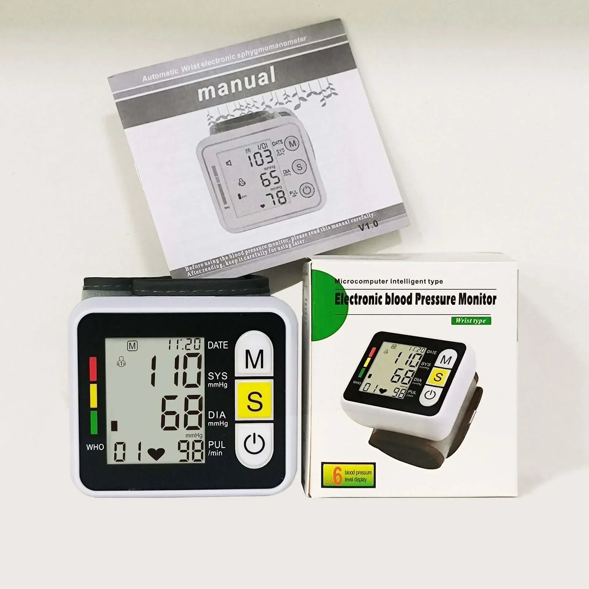 Portable Digital Wrist Blood Pressure Monitor | Heart Rate Pulse Meter & Health Care Device