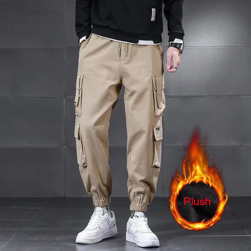 Winter Sportswear for Men: Lambswool Waterproof Cargo Pants, Warm & Casual