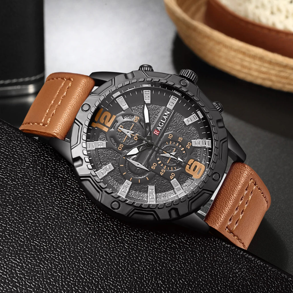 Wal-Joy WJ079: Men’s Fashion Watches with Leather Strap | Classic Wristwatch Gift