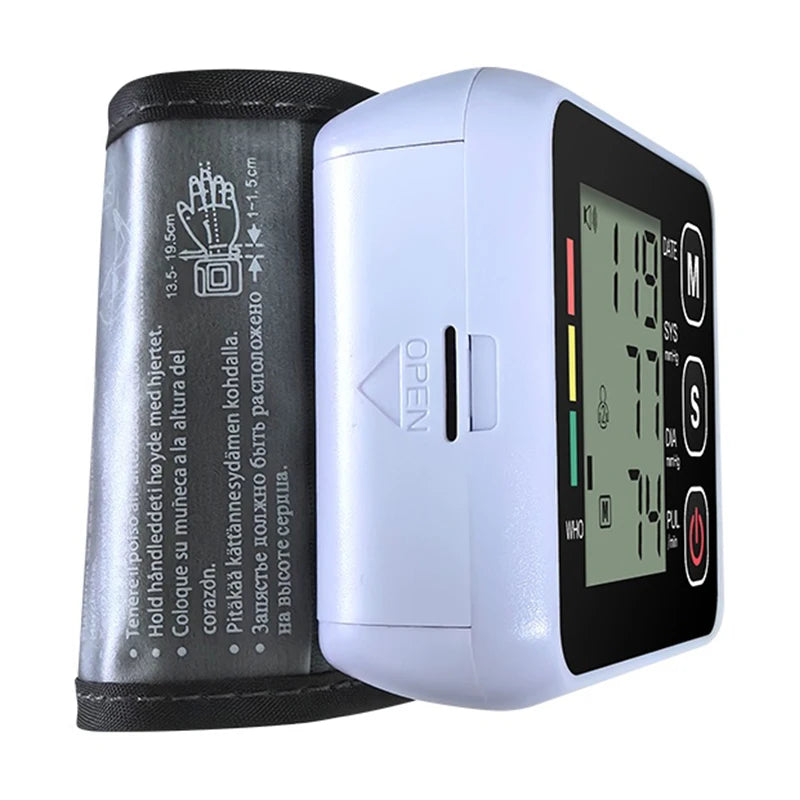 Portable Digital Wrist Blood Pressure Monitor | Heart Rate Pulse Meter & Health Care Device