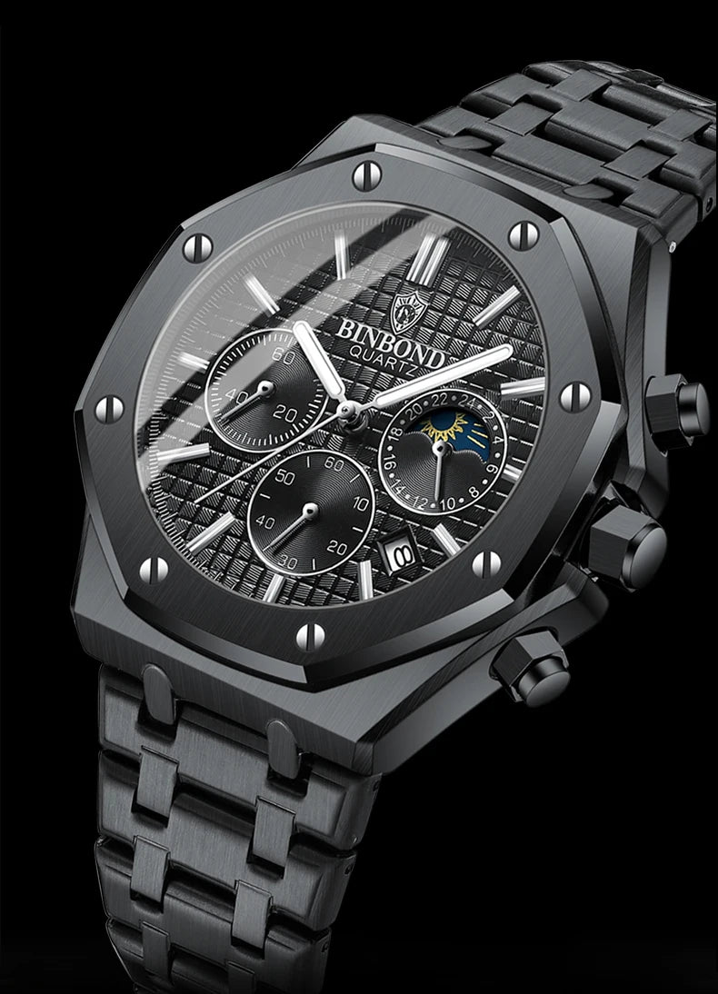 BINBOND Luxury Men’s Watch-Quartz,Water-Resistant