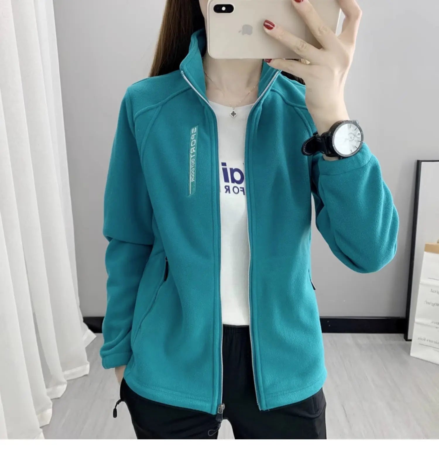 Women’s Plus-Size Fleece Jacket – Warm Winter/Spring Coat for Casual & Sportswear