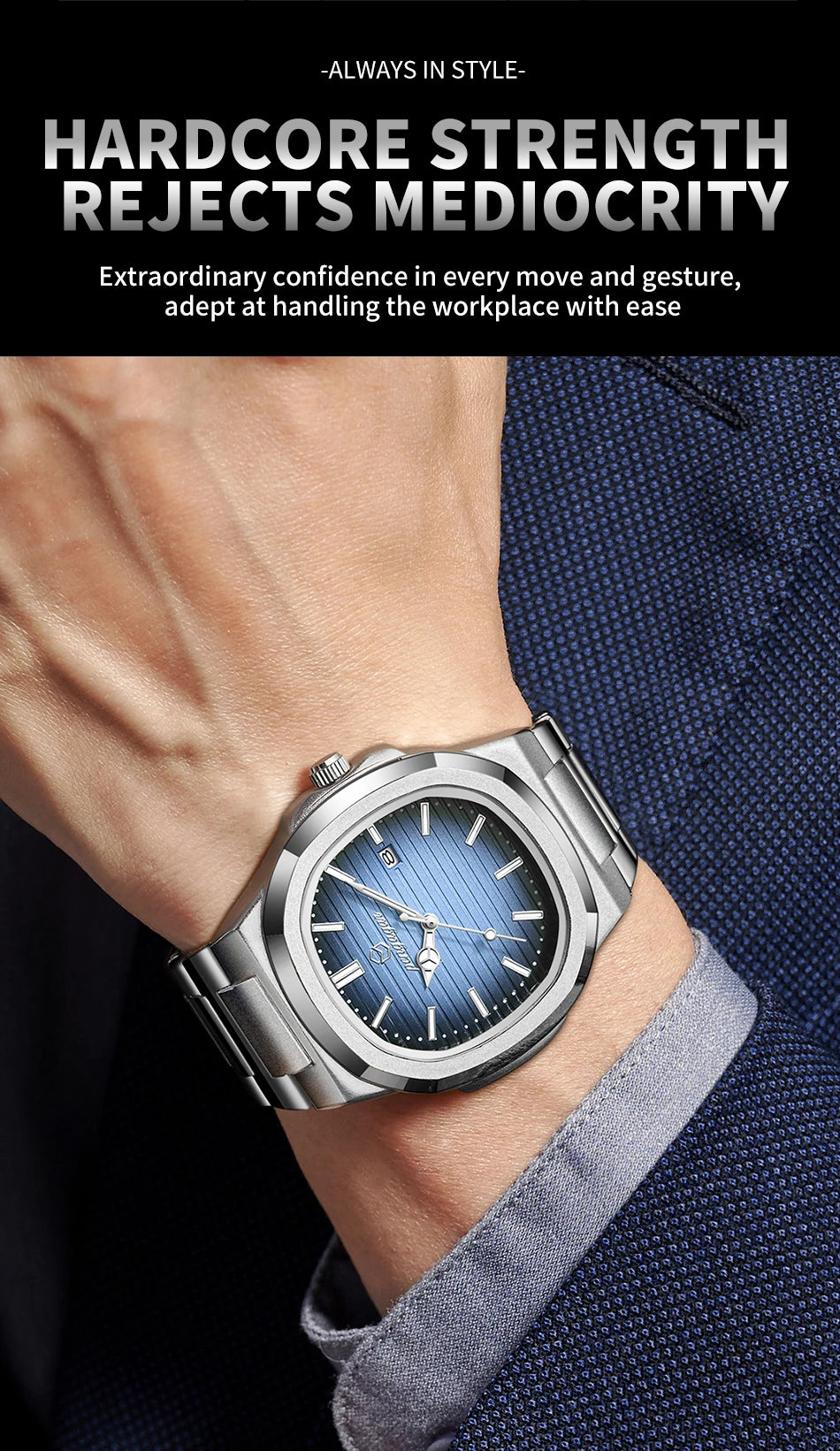 2025 Luxury Square Military Watch for men