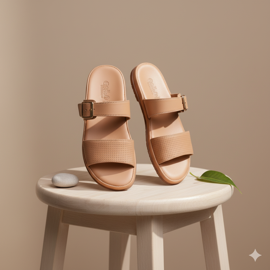 Women's Synthetic Leather Medicated Soft Chappal